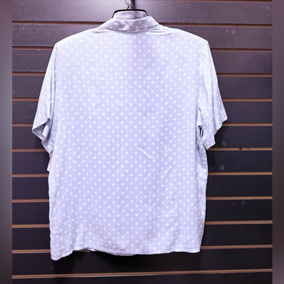 Cascade Classics Light Blue White Polka Dot Button-Up Blouse – Size 8 – NWT - Picture 3 of 3